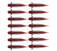 Fishing Bait 14-Pack Catfish Special Realistic Slow-Sink Freshwater Lures Apron Needle Tail Soft Baits for Curved MouthBluefin Fishing Gear(Rot)
