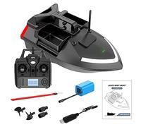 Fishing Bait Boat with 500m Remote Control, Dual Motor, Fish Finder, 2KG Loading, Automatic Cruise, Return, Route Correction, Night Light for Enhanced Fishing Efficiency