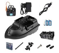 Fishing Bait Boat with GPS, Dual Motor Remote Control 500m, 3 Bait Hoppers, GPS Waypoint Memory for 40 Spots, Easy Operation for Enthusiasts and Professionals