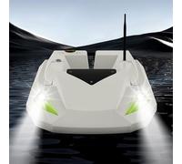Fishing Bait Boat with GPS Positioning,Night Fishing Lights,RC Bait Release Boat 2kg Loading Hopper,3-Speed Gear, 2x15600mAh Batteries,100 GPS Points,for Bait Delivery and Trolling