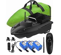 Fishing Bait Boat with Large Capacity Battery 500m Remote Control 1.5kg Loading Hopper Wind and Wave Resistant Includes Handbag and Accessories