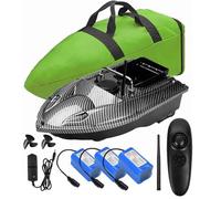 Fishing Bait Boat with Large Capacity Battery 500m Remote Control 1.5kg Loading Hopper Wind and Wave Resistant Includes Handbag and Accessories