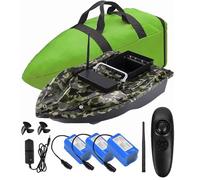 Fishing Bait Boat with Large Capacity Battery, 500m Remote Control, 1.5kg Loading Hopper, Wind and Wave Resistant, Includes Handbag and Accessories