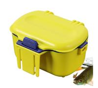 Fishing Bait Container - Compact Worm Storage Unit, Sealed Live Bait Tub, Fishing Lure Organizer, Handy Portable Bucket, Outdoor Angler Equipment | for Crickets Maggots Small Aquatic Prey Tackle Lakes