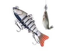 Fishing bait for fishing bait - multi-joint fishing bait with hooks | Colourful fishing bait, slow sinks bait for all water layers