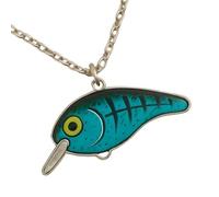 Fishing Bait Necklace | Fish Jewelry | Handmade Bait Lure Colorful Bait for Travel for Women Men Girl Father, Boyfriend, The Necklace Promotes Deep Emotional Bonds, riferimento alla descrizione