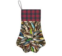 Fishing Bait Print Christmas Pet Socking Festive Dog Paw Xmas Pets Gift For Seasonal Party Supplies