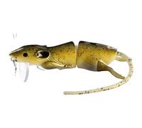 Fishing Bait Proven Deep Water Swimbait - 8-Joint Articulated Rat Bait for Saltwater Bass, Inshore Boat Fishing (Yellow color visible to small fish)