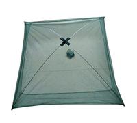 Fishing Bait Trap Foldable Crab Minnow Trap Shrimp Mesh Cast Net for Shrimp Lobster Green, 39.4 * 39.4inch 1 Folding Net Fishing Open Fish Cage Cage Green 1m*1m.