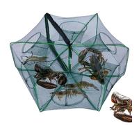 Fishing Bait Trap - Foldable Fishing Net with Multiple Entrances, Trap for Water Catching, Portable Casting Net for Crabs, Small Fish, Outdoor Fishing, Effective F