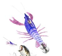 Fishing Baits,Small Glowing Shrimp Swim Mesh | Realistic Sinking Squid Lures - For Saltwater Lake River Boat Shrimp Kayak Trout Perch Catfish Fishers Anglers