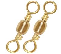 Fishing Barrel Swivels 50 100PCS Saltwater Freshwater Swivels Fishing Tackle Accessories Fishing Line Connector High Strength Stainless Steel Solid Ring Rolling Fishing Swivels (1#-50PCS)