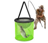 Fishing Basket Circular Foldable Mesh Bucket