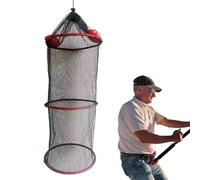 Fishing Basket, Fish Basket for Caught Fish, Fishing Net Cage | Foldable Net Holder for Caught Fish, Quick Dry Support Cage for Viva