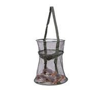 Fishing Basket - Flat Bottom Cage, Foldable Anti Escape Basket With Handle, Outdoor Fish Holder Landing Gear | For Live Caught Shrimp Saltwater Sea Lake River, Men Women Beginner