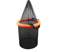 Fishing Basket for Caught Fish - Foldable Crayfish Storage Cage - Portable Floating Mesh Drawstring Basket for Crayfish Catfish Live Bait Storage Saltwater Freshwater