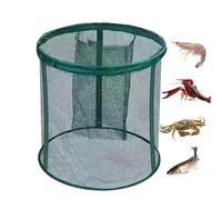 Fishing Basket for Caught Fish, Foldable Storage Trap for Live Fish - Portable Storage Cage for Baits and Fishing Net - for Bass Trout Catfish Saltwater Freshwater Bridge
