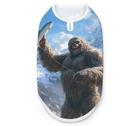 Fishing Bigfoot Fisher Cute Printed Dog Shirt Clothes Lightweight Sleeveless Pet Tank Top for Small Medium Large Pets