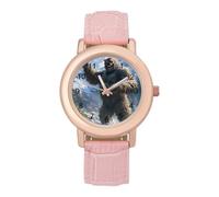 Fishing Bigfoot Fisher Leather Fashion Women Watch Simplicity Round Wristwatch Easy Reader Ladies Watches