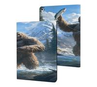 Fishing Bigfoot Fisher Printed Tablet Cases Compatible with iPad Series Slim Trifold Stand Protective Cover