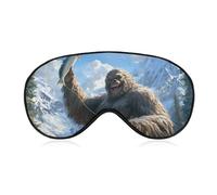 Fishing Bigfoot Fisher Soft Sleep Mask for Light Blocking Breathable Sleeping Masks Travel Eye Shade Cover with Adjustable Strap