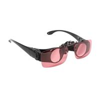 Fishing Binocular Glasses, 8x Magnification Free Hands Adjustable Focal Triple Color CPL Filter HD Lens 85° Large Nose Bridge Design Ergonomically Designe, with Storage Bag