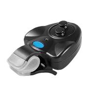 Fishing Bite Alarm - ABS Compact Size Button Battery Powered | Electronic Buffered Casting Rod Sea Fishing Alert Device | Intelligent Sound Light Bite Indicator For Night Fishiing Shore Angling