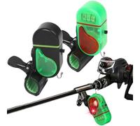 Fishing Bite Alarm with LED Light, 2025 New Smart Electronic Fishing Bells, Upgrade Clip-On Sensitive Sound Tip-Up Fish Alarms, Sound Bite Alert Bell Suitable for Rods, Ice Fish (2Pcs -mix)