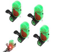 Fishing Bite Alarm with LED Light,Electronic Fishing Strike Alert Light,Clip-On Sensitive Sound Tip-Up Fish Alarms,for Rods, Ice Fish, Multipack (6, green)