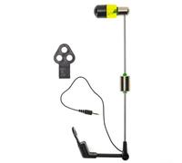 Fishing Bite Indicator, 1pc Stainless Steel LED Swing Hanger with Multi-Hole Socket for Night Carp Fishing on Rod for pods(Yellow)