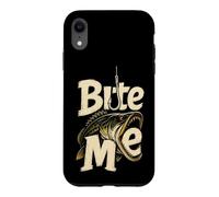 Fishing Bite Me Funny Bass Angler Vintage Gift Case for iPhone XR