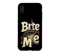 Fishing Bite Me Funny Bass Angler Vintage Gift Case for iPhone XS Max