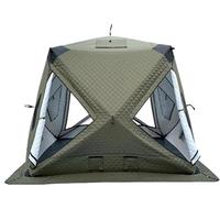 Fishing Bivvy Winter Outdoor Camping Tent Ice Fishing Portable Thickened Windproof And Cold Resistant Fishing Gear with Window for Cold Weathe(Green small)