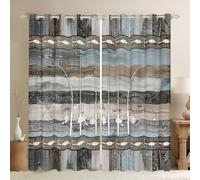 Fishing Blackout Curtains Fishing Line Fish Curtains & Drapes Fishing Gifts,Watercolor Rustic Wooden Plank Fishings Rods 2 Panels 38"Wx54"L,Fish Fancier Window Curtains Dad Gift for Fathers Day