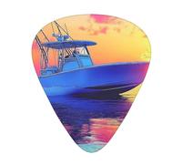 Fishing Boat Heading Out To Sea Guitar Picks Gift Set - Smooth Durable Plectrums For Acoustic, Electric & Bass Guitar, Perfect Present For Guitar Lovers & Musicians