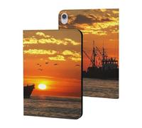 Fishing Boat Sunset Compatible with iPad Protective Case ipad Mini6 (8.3in)