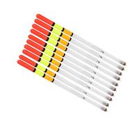 Fishing Bobber Kit, 10 pcs Plastic Fishing Floats & Bobber Assortment Stick Tube Multi-Purpose Fish Feed Baits for Sea Fishing, Rock Fishing, Ice Fishing, Stream Fishing(3.0 white) fish float