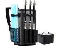 Fishing Box Backpack - Large Waterproof Storage Bag with Rod Holder | Multi-Pocket Organizer for Lures, Gear & Accessories, and Lightweight, Perfect for Fishermen and Vets, 9 Rod Slot, Se référer au