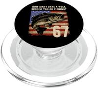 Fishing Boy American USA Flag Bass Fish 67 PopSockets PopGrip for MagSafe