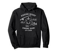 Fishing Buddy Coming Soon 2026 Dad Baby Announcement Fisher Pullover Hoodie