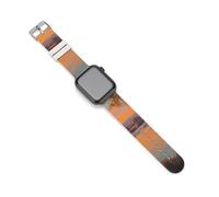 Fishing by The River Sunset Silicone Smartwatch Replacement Bands Compatible with IWatch Wristbands Strap