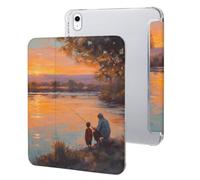 Fishing by The River Sunset Tri-fold Tablet Case