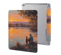 Fishing by The River Sunset Tri-fold Tablet Case