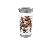 Fishing Calories Don't Count Funny Bear Burger Stainless Steel Insulated Tumbler
