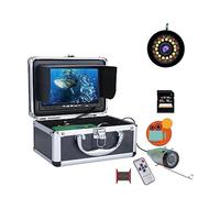 Fishing Camera, DVR Fish Finder Underwater Fishing Camera HD 1280 * 720 Screen15pcs White LEDs+15pcs IR LEDS1080P For 16GB Record(15M)