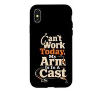 Fishing Can't Work My Arm Is In A Cast Funny Angler Gift Case for iPhone X/XS