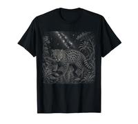 Fishing Cat Vintage Starry Night Wildlife Nature T-Shirt