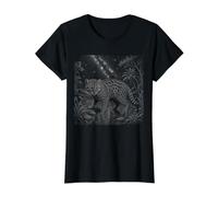 Fishing Cat Vintage Starry Night Wildlife Nature Value Graphic T-Shirt, Women, Black, L