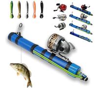 Fishing Catapult Rod, Lightweight Ultra-Portable Telescopic Lure Launcher Fishings Tool, Fly Fishing Complete Starter Package, Saltwater and Freshwater Great Gear (High-End)