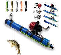 Fishing Catapult Rod, Lightweight Ultra-Portable Telescopic Lure Launcher Fishings Tool, Fly Fishing Complete Starter Package, Saltwater and Freshwater Great Gear (Basic)